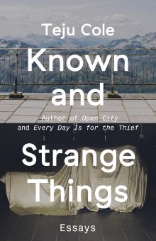 Known and Strange Things - Teju Cole - 04/14/2017 - 7:00pm